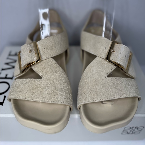 Loewe Shoes - Loewe Women's Cream Sandals Brand New Size 37.